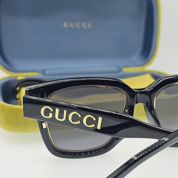 Gucci Accessories - GUCCI GOLD AND BLACK SUNGLASSES  GG1136SA LARGE